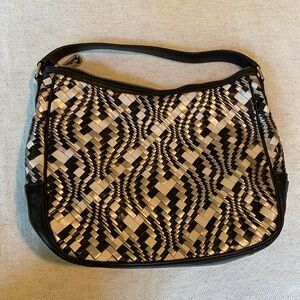 NWT Cole Haan Woven Leather Small Hobo Bag